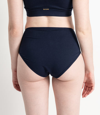 Bhumi Organic Cotton - Hi Cut Brief (2 Pack) - Navy