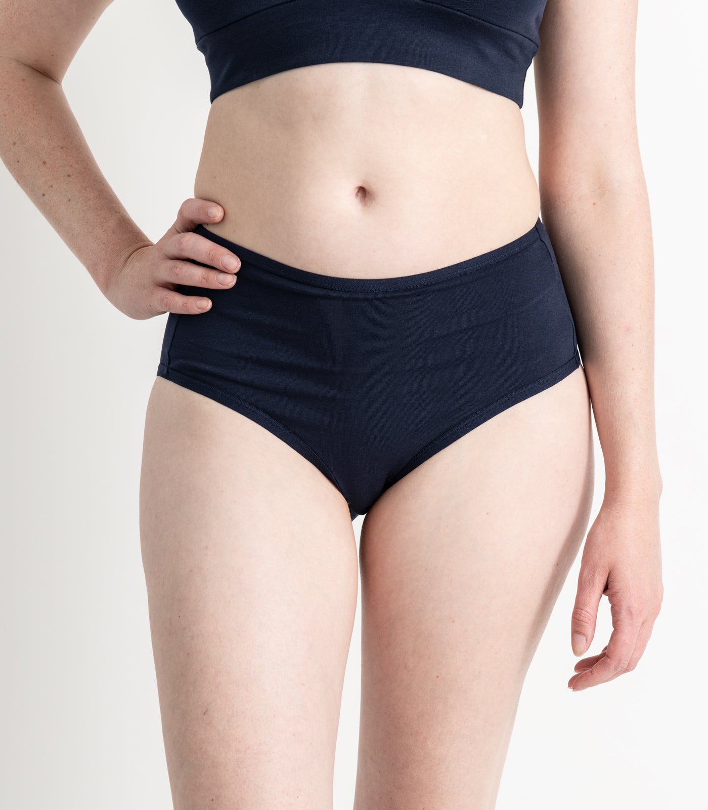 Bhumi Organic Cotton - Hi Cut Brief (2 Pack) - Navy