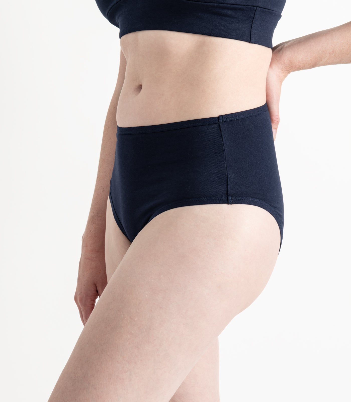 Bhumi Organic Cotton - Hi Cut Brief (2 Pack) - Navy