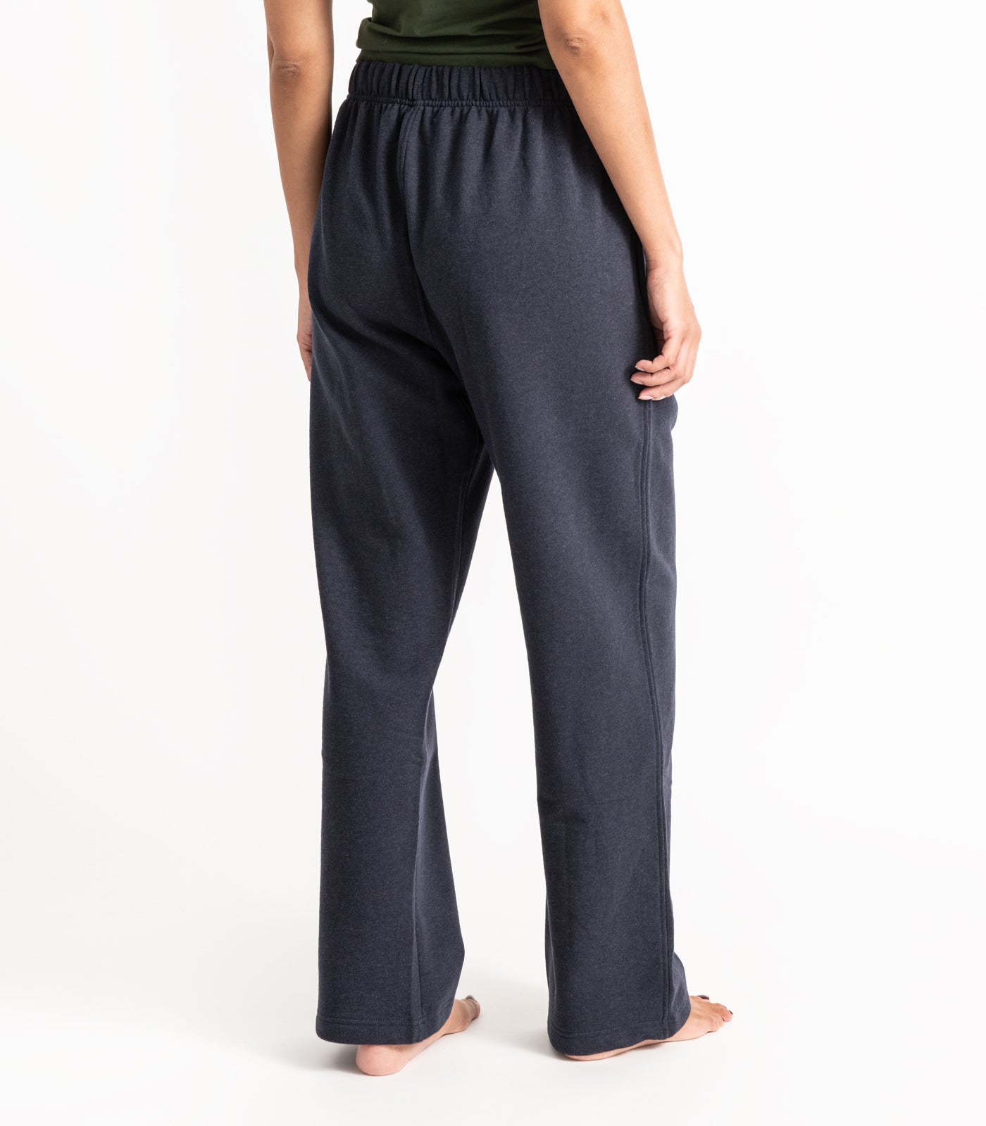 Bhumi Organic Cotton - Wide Leg Track Pant - Fleece - Navy Melange