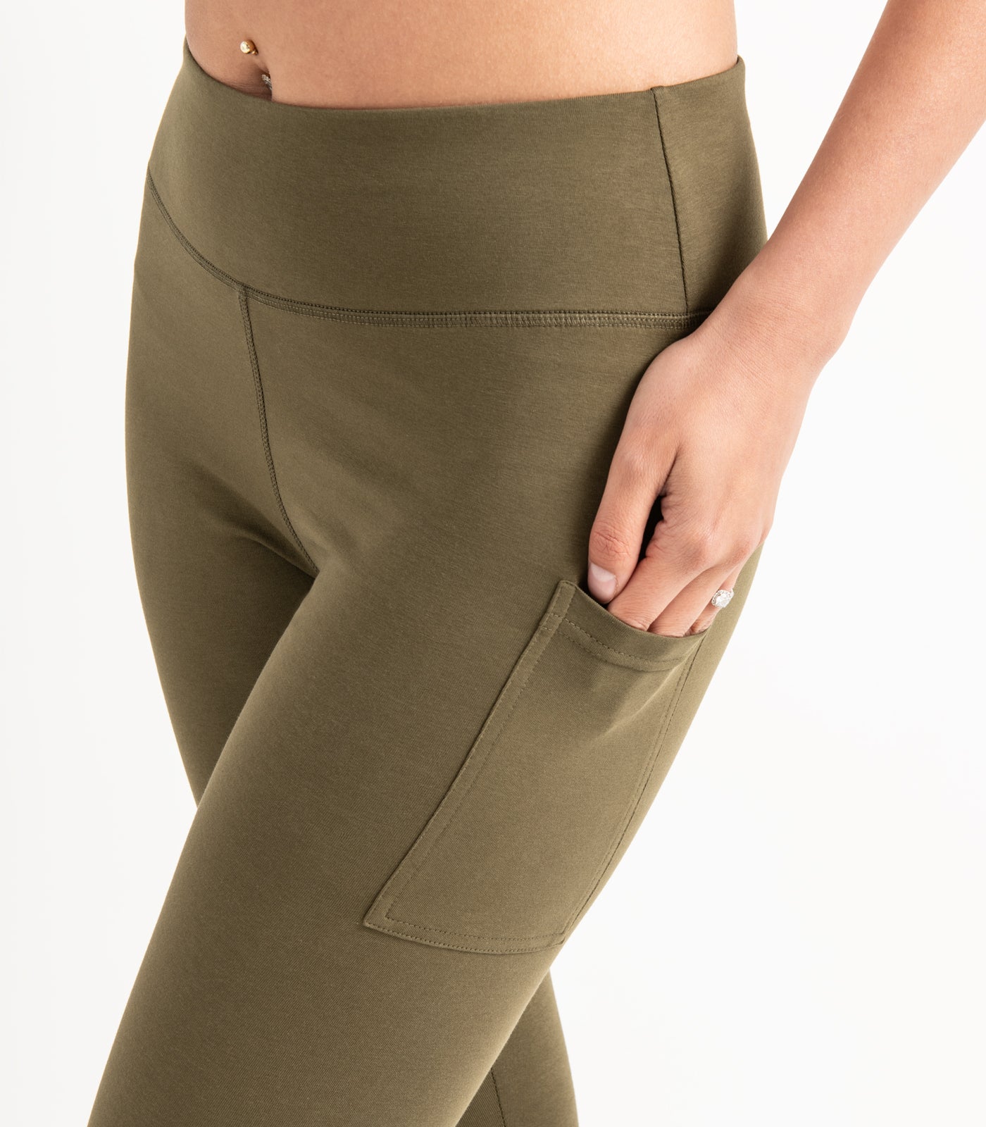 Pocket Leggings - Dark Olive
