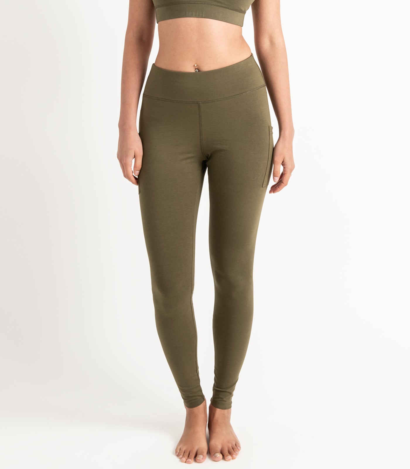 Pocket Leggings - Dark Olive