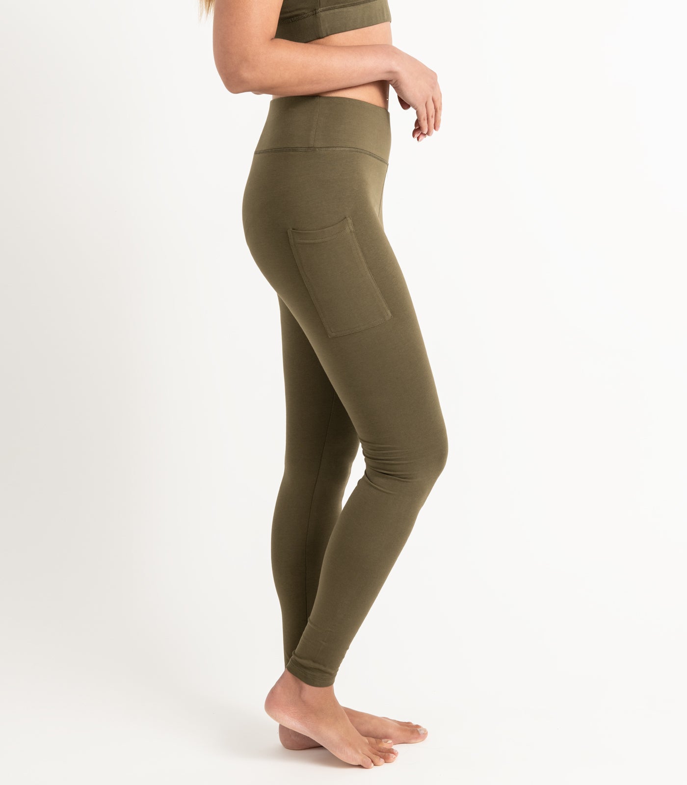 Pocket Leggings - Dark Olive