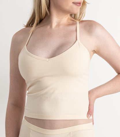 Bhumi Organic Cotton - Cropped Bra Top - Nude