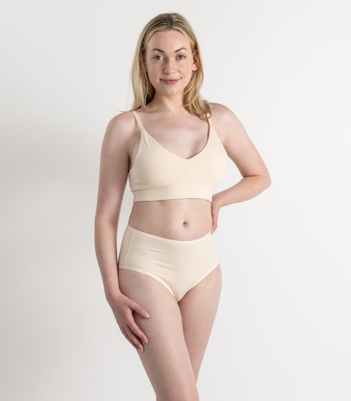 Bhumi Organic Cotton - Hi Cut Brief (2 Pack) - Nude