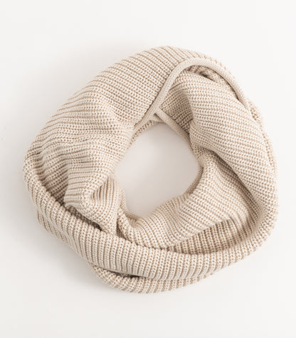 Bhumi Organic Cotton - Infinity Chunky Knit Bubble Scarf - Oatmeal