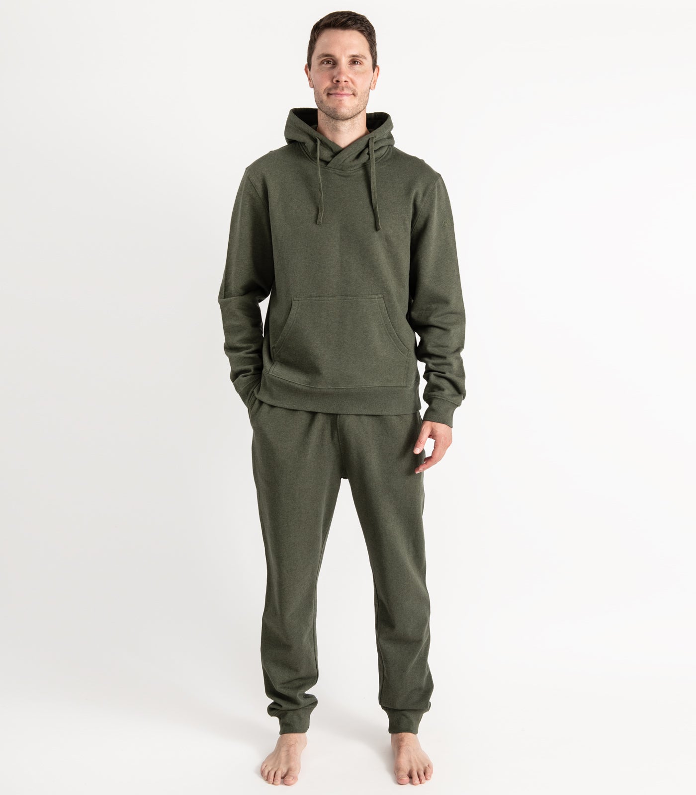 Bhumi Organic Cotton - Men's Hoodie - New Arrival - Green Melange