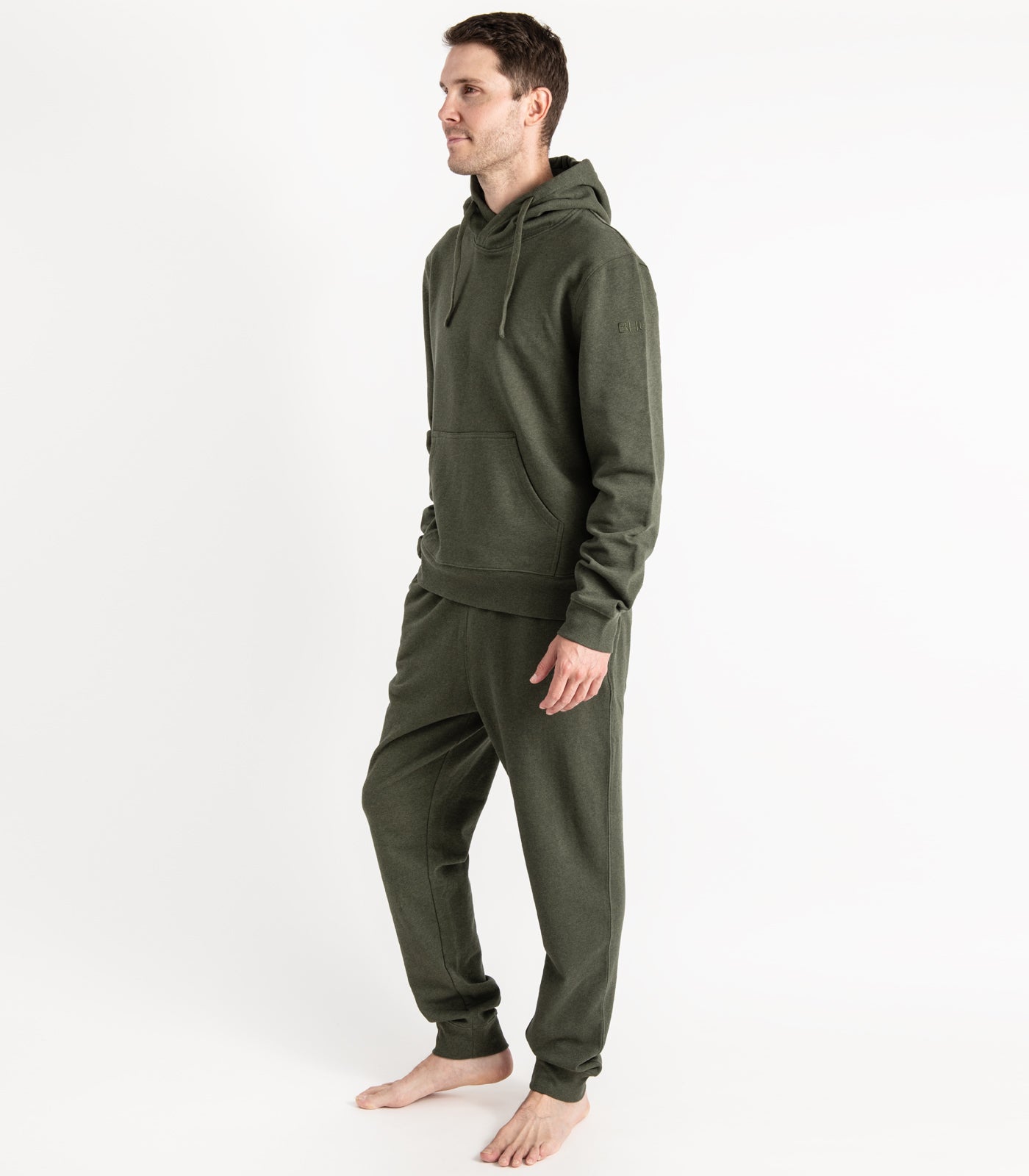 Bhumi Organic Cotton - Men's Hoodie - New Arrival - Green Melange
