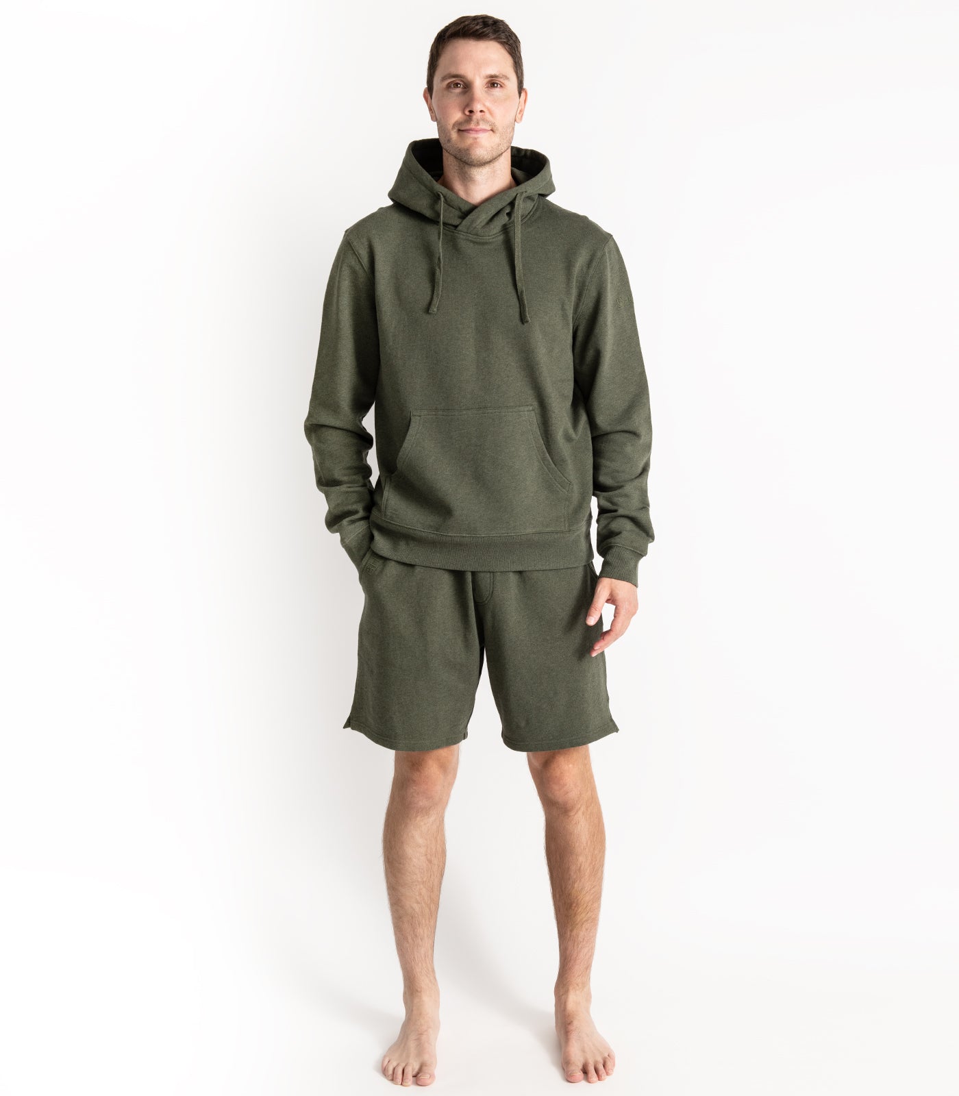 Bhumi Organic Cotton - Men's Hoodie - New Arrival - Green Melange