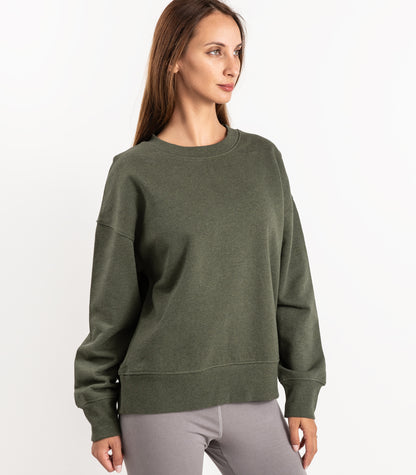 Bhumi Organic Cotton - Sweatshirt - New Arrival - Green Melange
