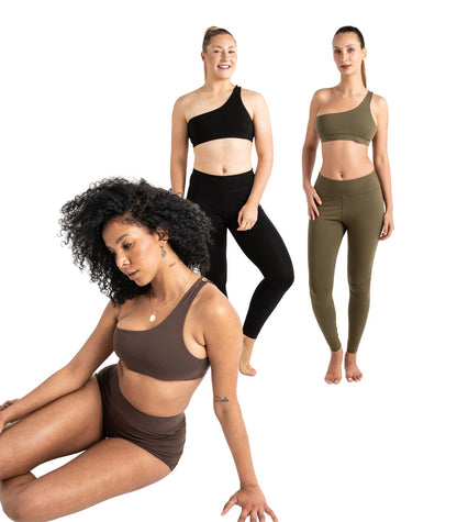 One Shoulder Crop Top (3 Pack)