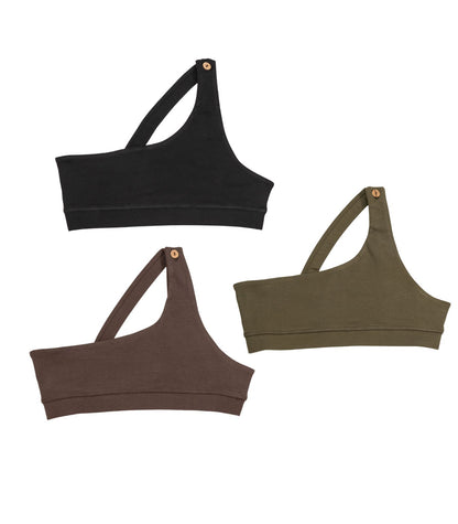 One Shoulder Crop Top (3 Pack)