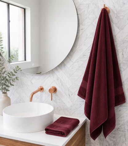 Bhumi Organic Cotton - Bath Sheet - Plum