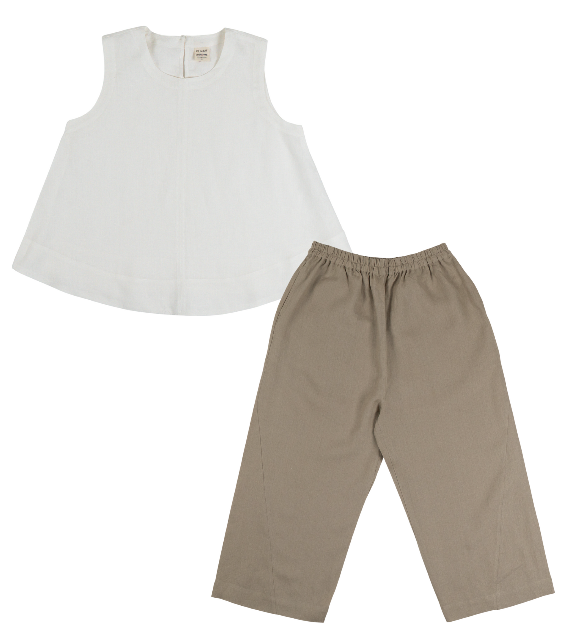 Organic Linen Balloon Lounge Pants & Sleeveless Lounge Shirt