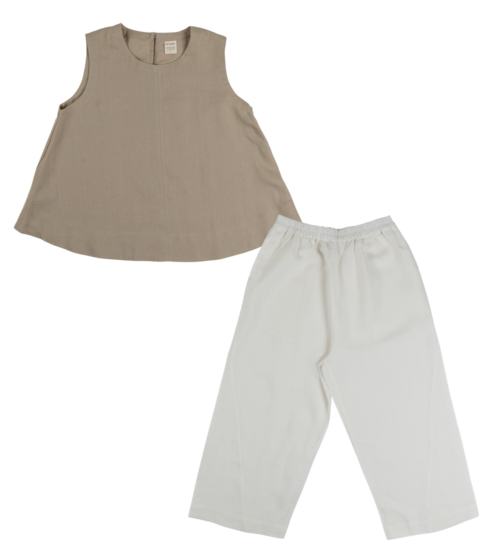Organic Linen Balloon Lounge Pants & Sleeveless Lounge Shirt