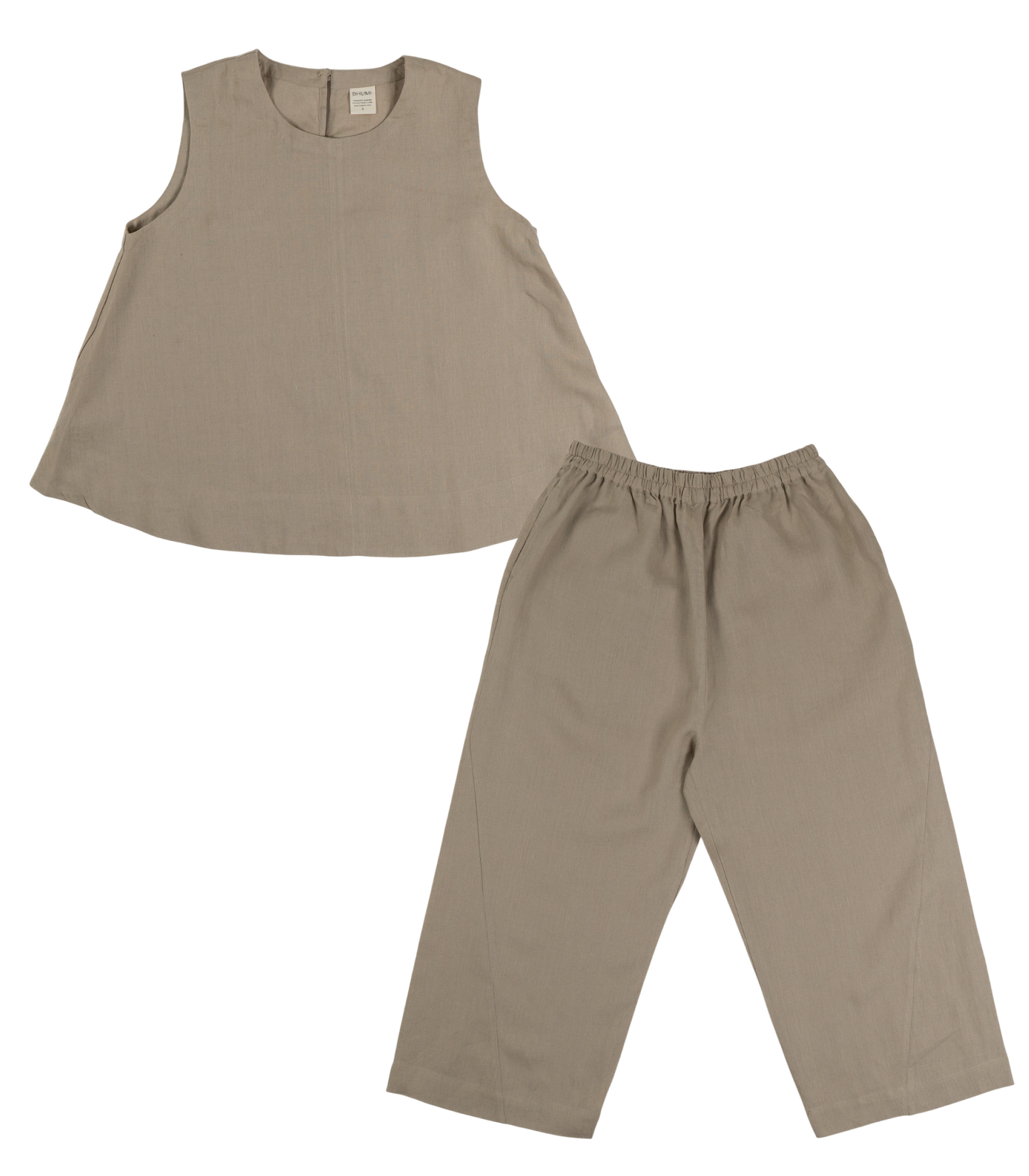 Organic Linen Balloon Lounge Pants & Sleeveless Lounge Shirt