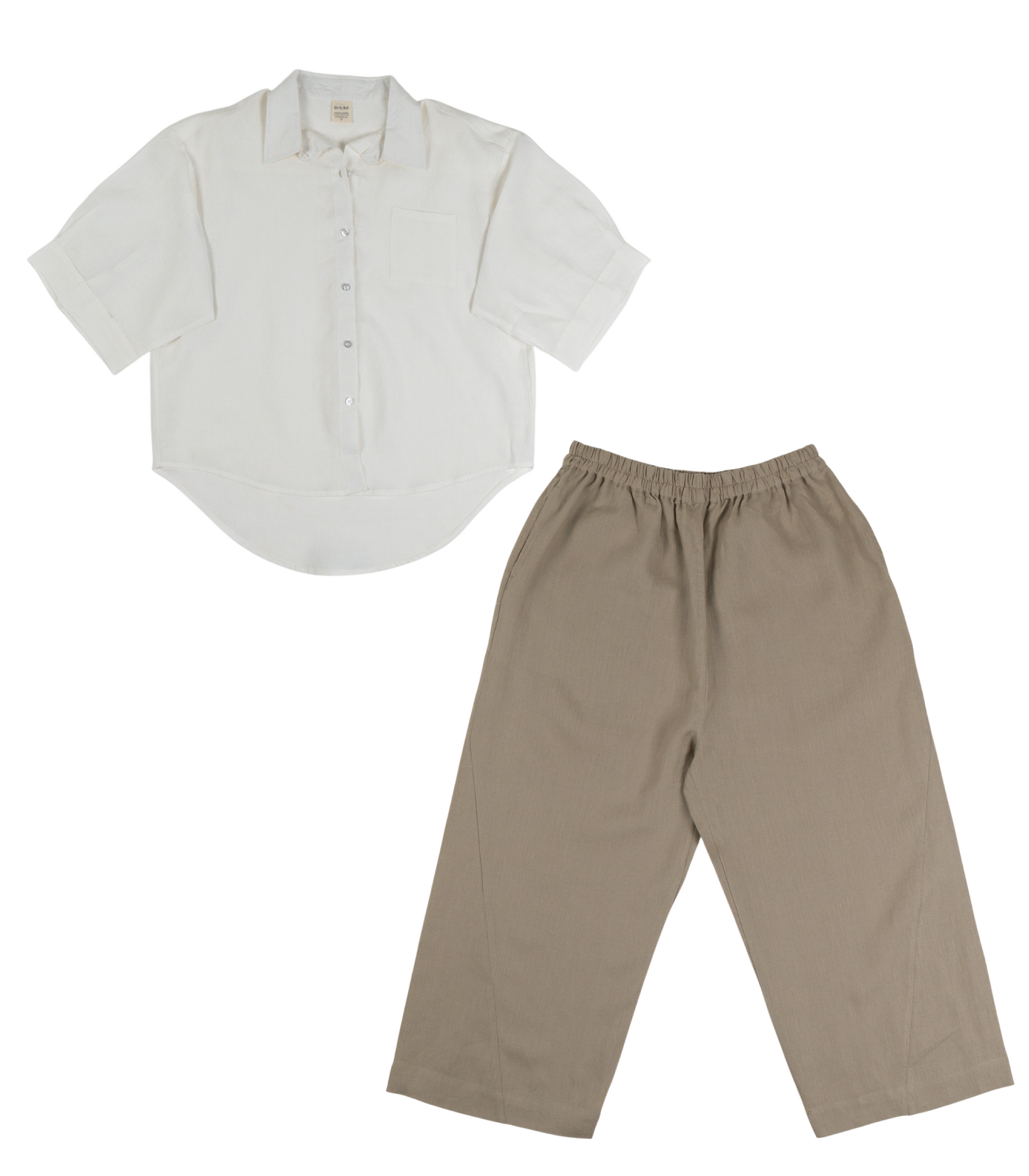 Organic Linen Balloon Lounge Pants & Lounge Shirt