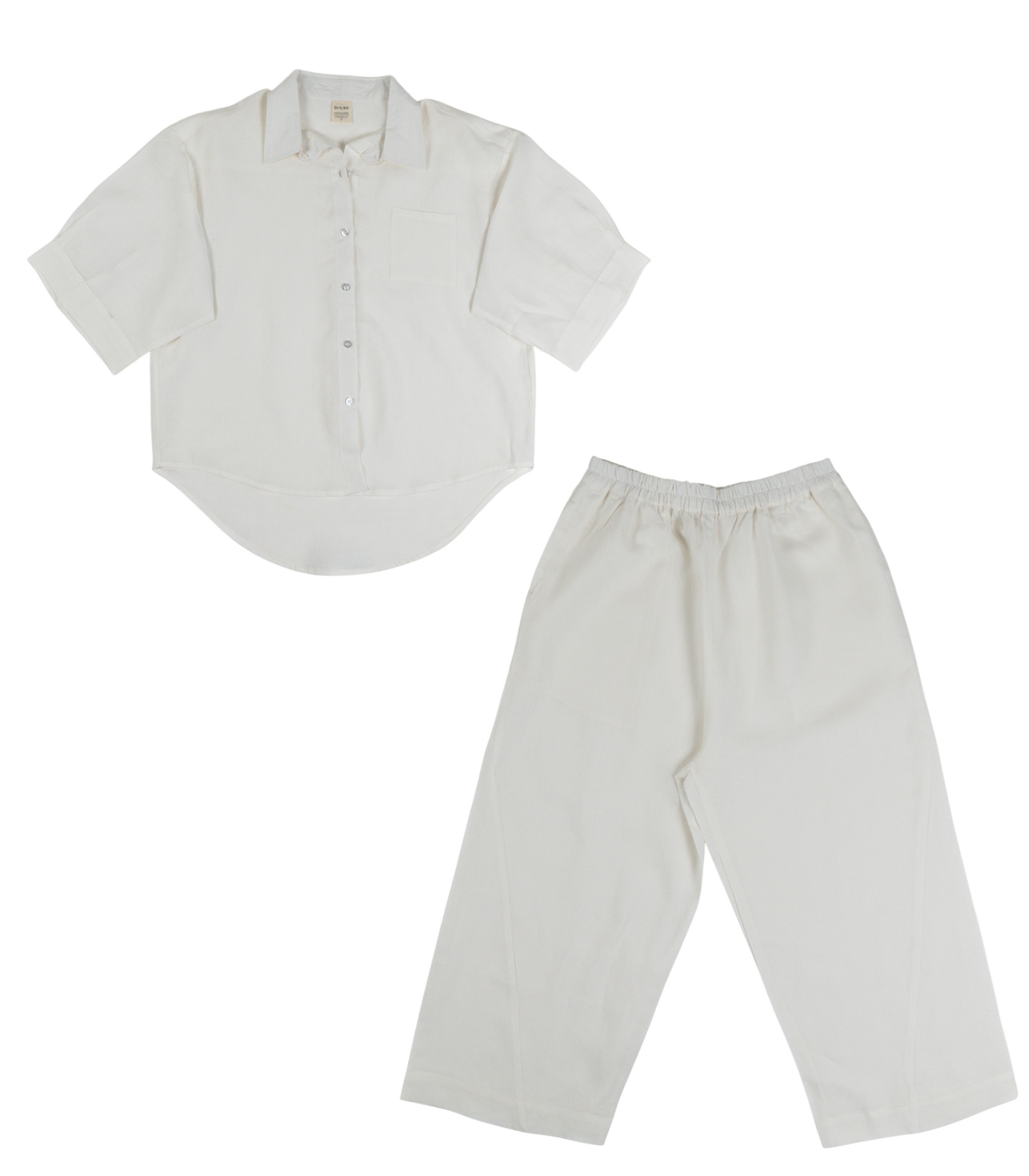 Organic Linen Balloon Lounge Pants & Lounge Shirt