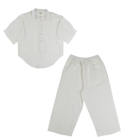 Organic Linen Balloon Lounge Pants & Lounge Shirt