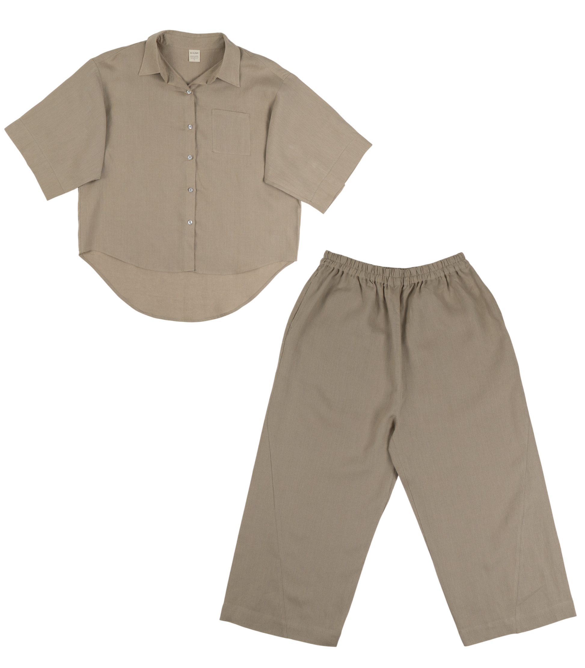 Organic Linen Balloon Lounge Pants & Lounge Shirt