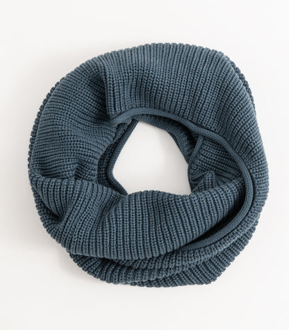 Bhumi Organic Cotton - Infinity Chunky Knit Bubble Scarf - Orion Blue