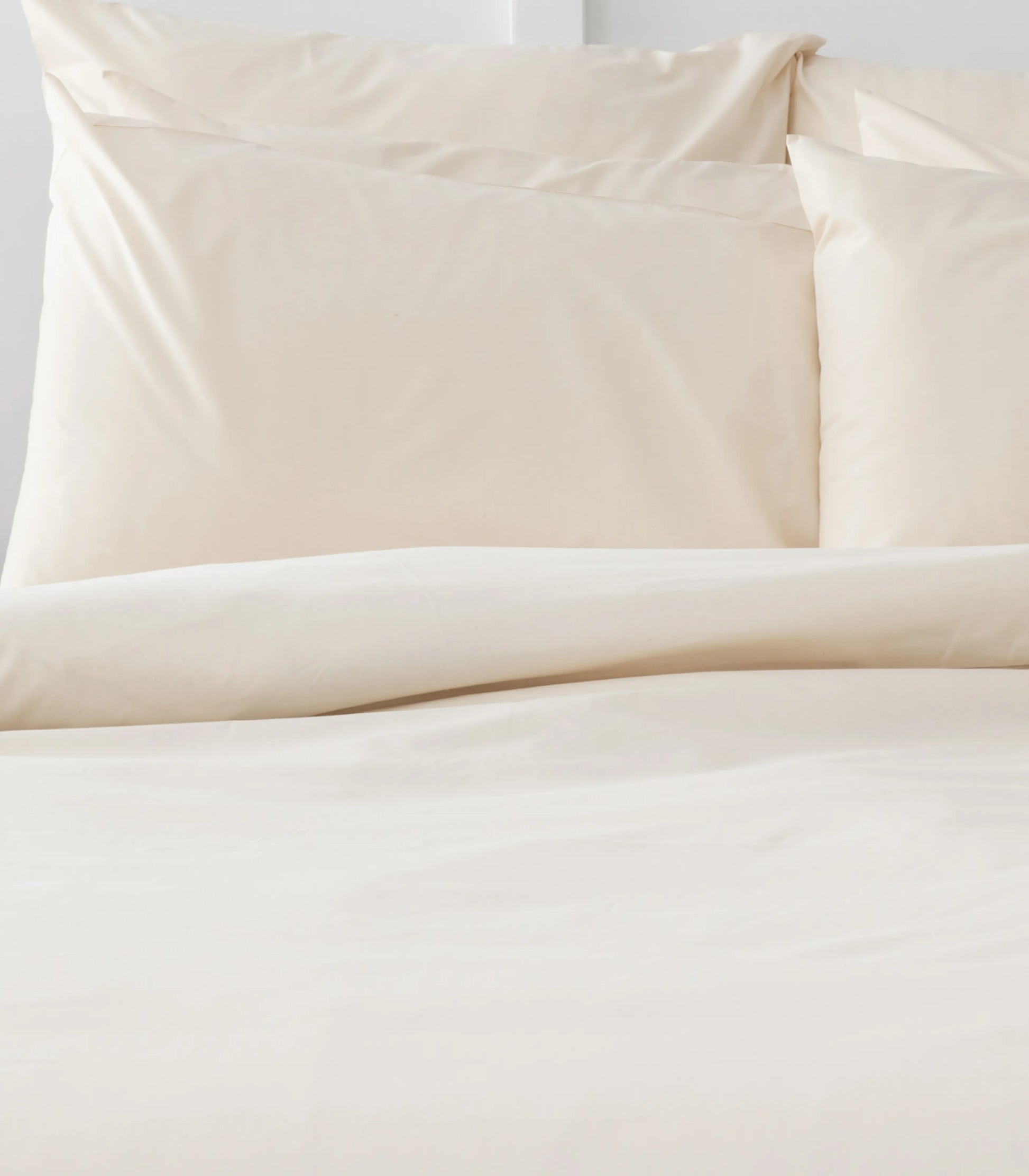 Bhumi Organic Cotton - Percale Plain Quilt Cover - Ivory