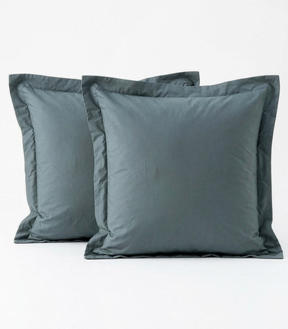 European - Percale Pillow Cases (Pair) - Limited Edition - Botanical Green