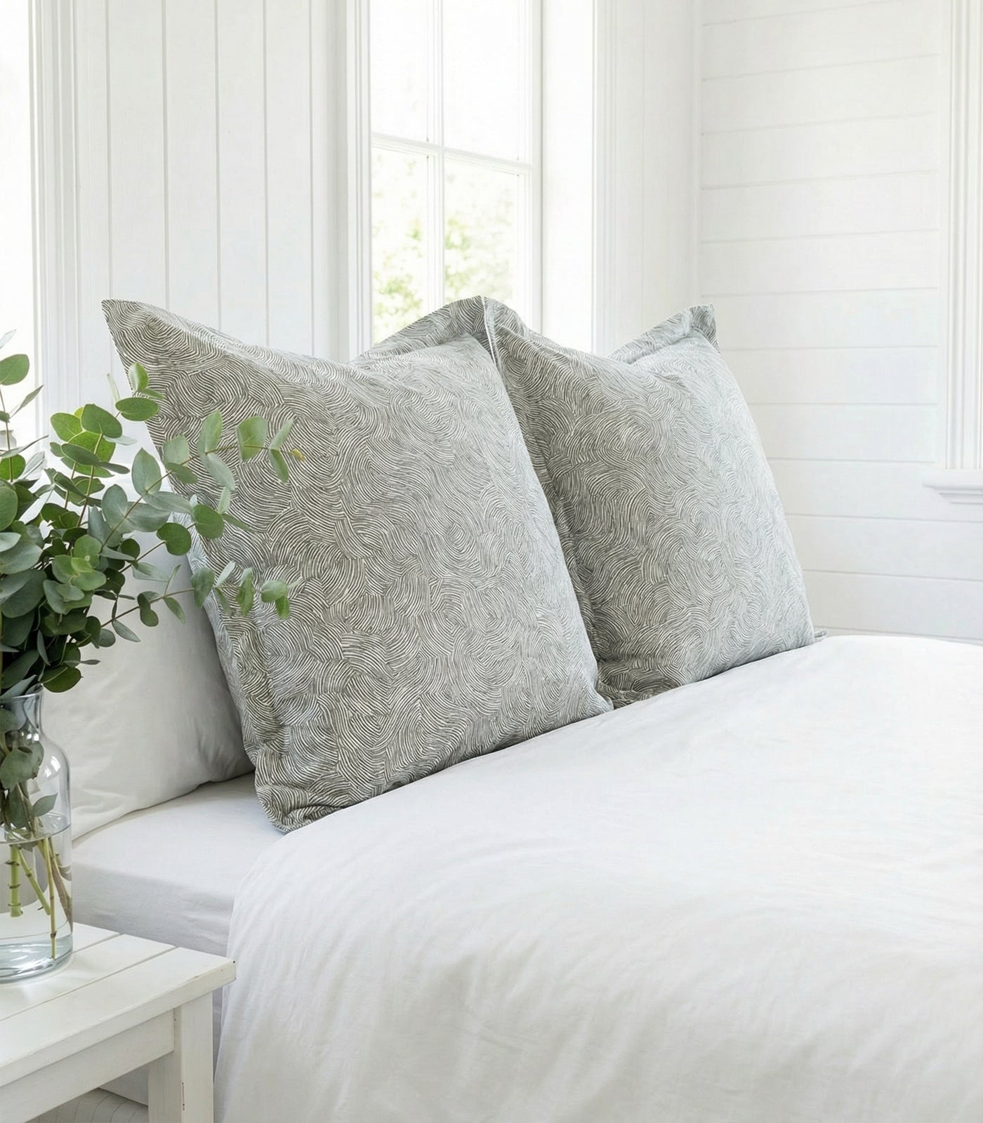 European - Percale Pillow Cases (Pair) - Limited Edition - Moss