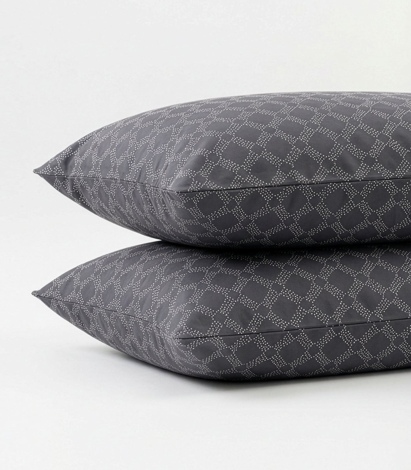 Percale Pillow Cases (Pair) - Limited Edition - Large Dot Slate