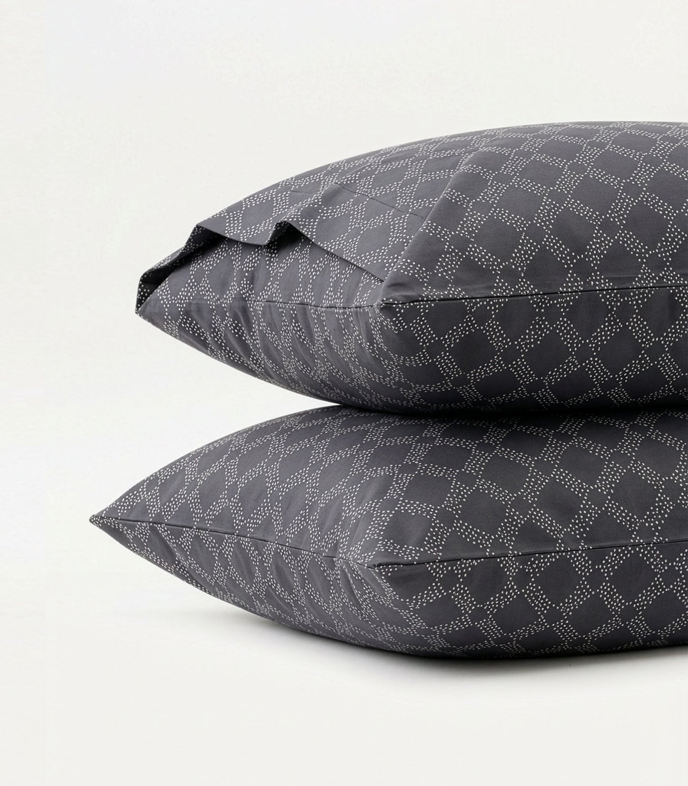 Percale Pillow Cases (Pair) - Limited Edition - Large Dot Slate