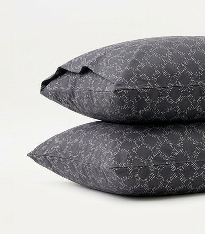 Percale Pillow Cases (Pair) - Limited Edition - Large Dot Slate