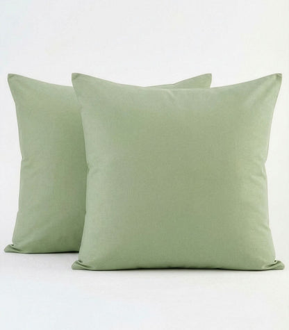 European Percale Pillow Cases - Sage