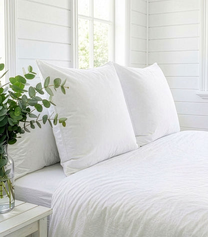 European Percale Pillow Cases - White