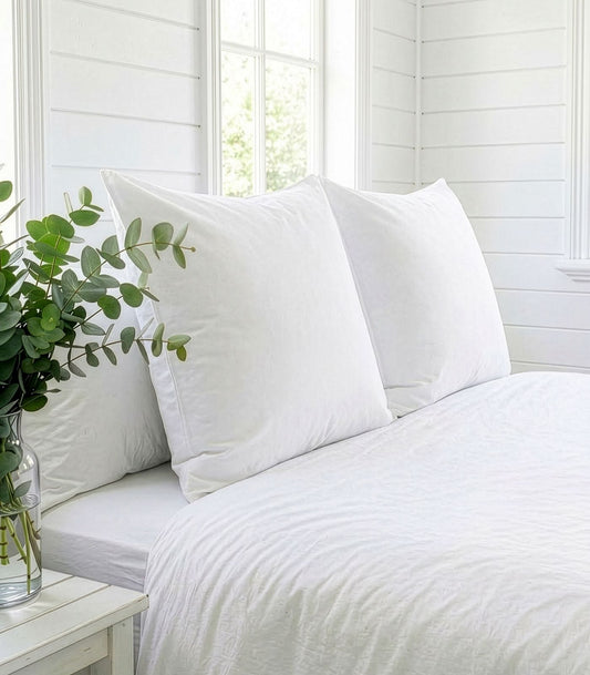 European Percale Pillow Cases - White