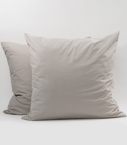 European Percale Pillow Cases - Pewter