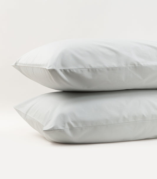 Bhumi Organic Cotton - Percale Pillow Cases (Pair) - Glacier