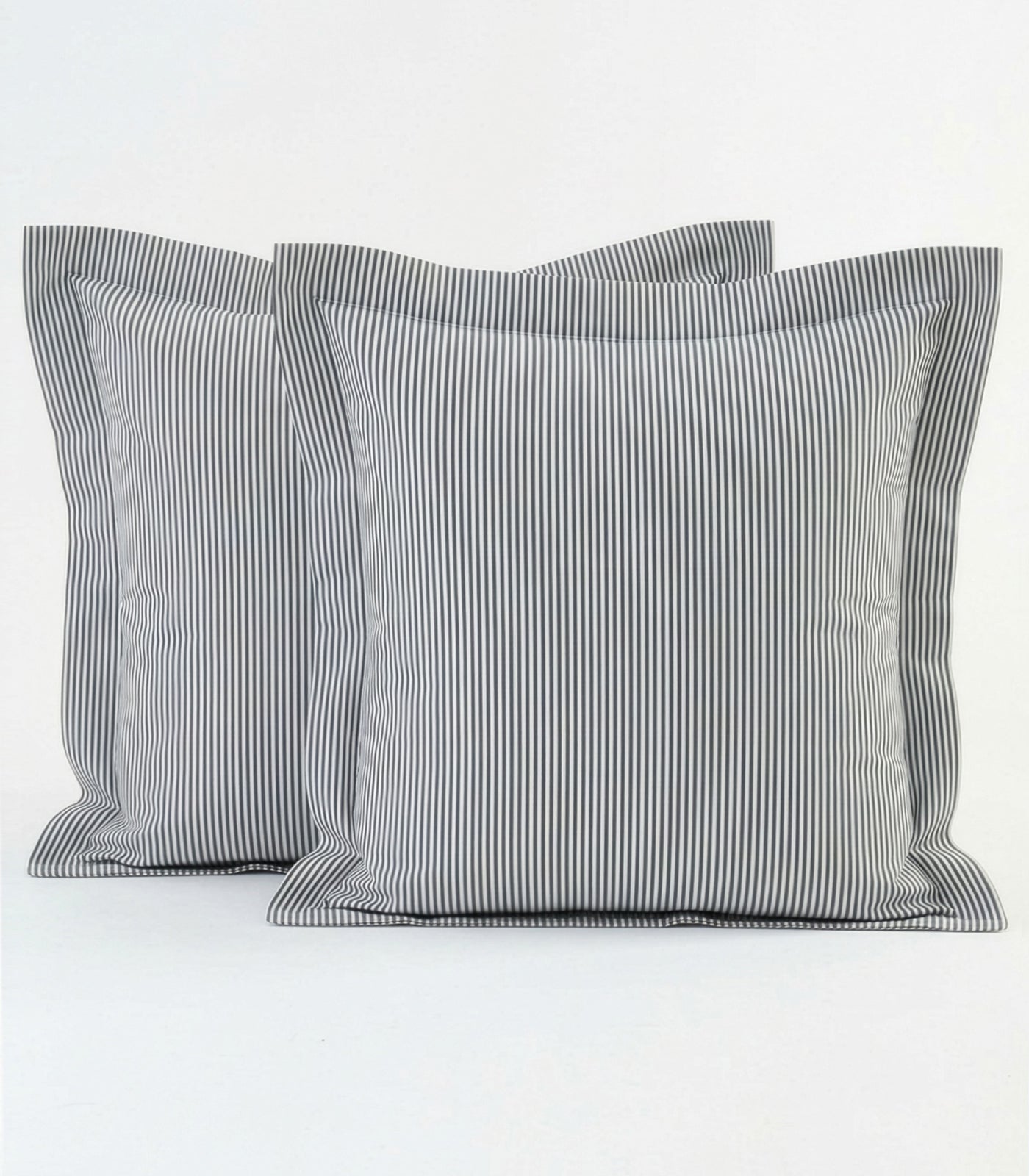 European - Percale Pillow Cases (Pair) - Limited Edition - Oxford Stripe