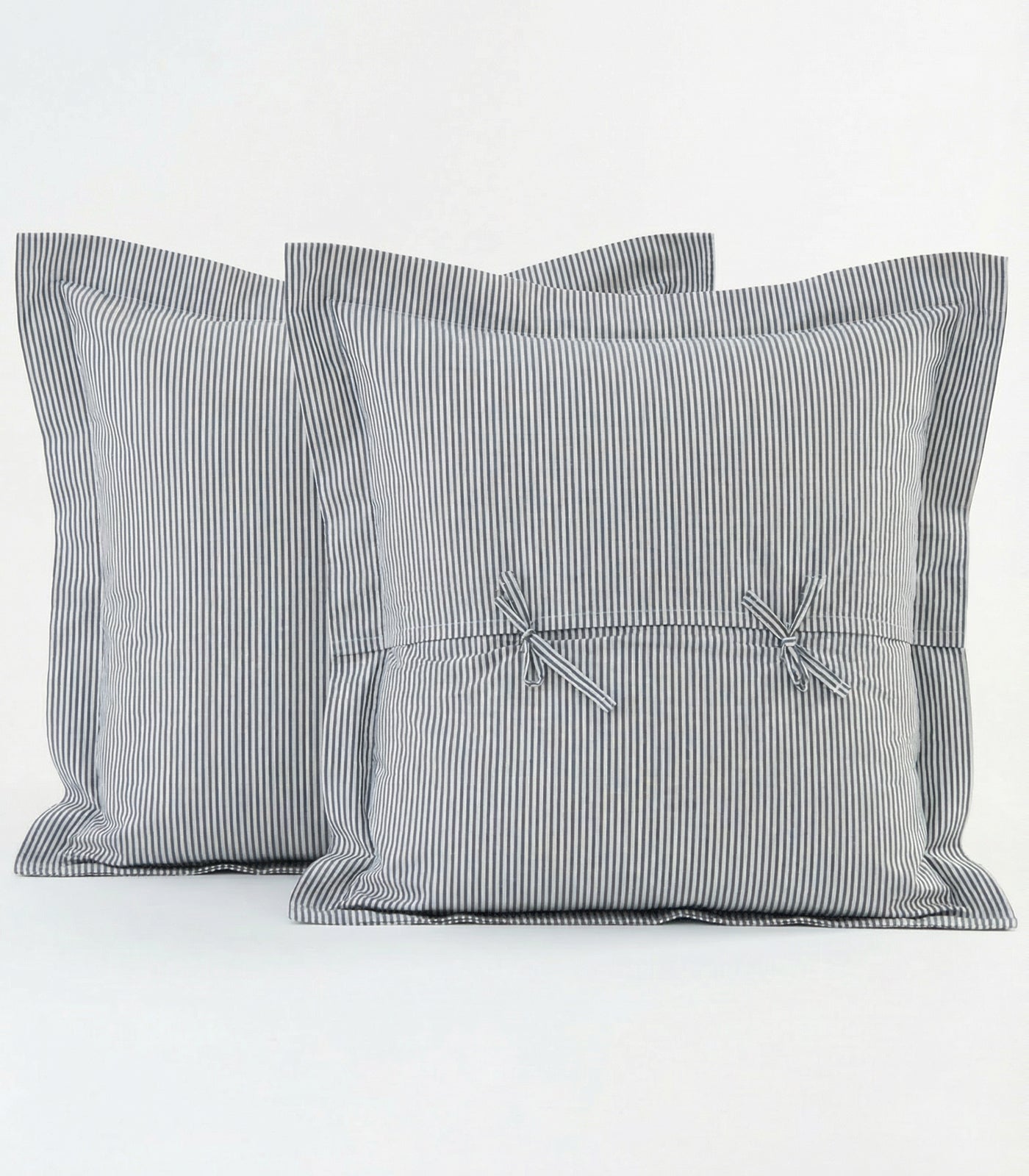European - Percale Pillow Cases (Pair) - Limited Edition - Oxford Stripe