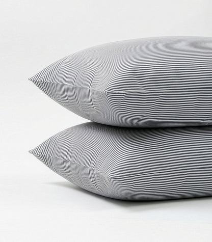 Percale Pillow Cases (Pair) - Limited Edition - Oxford Stripe