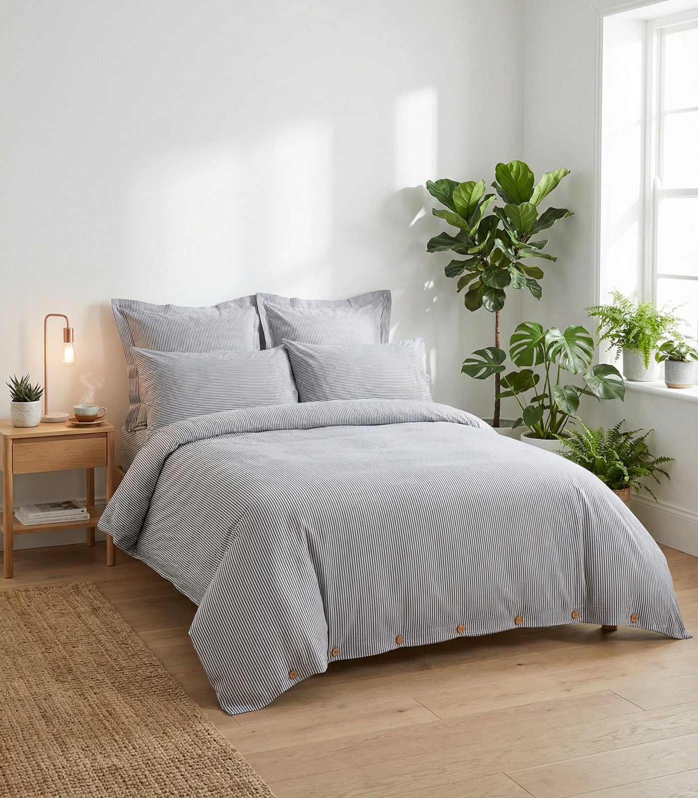 Percale Quilt Cover Set - Limited Edition - Oxford Stripe