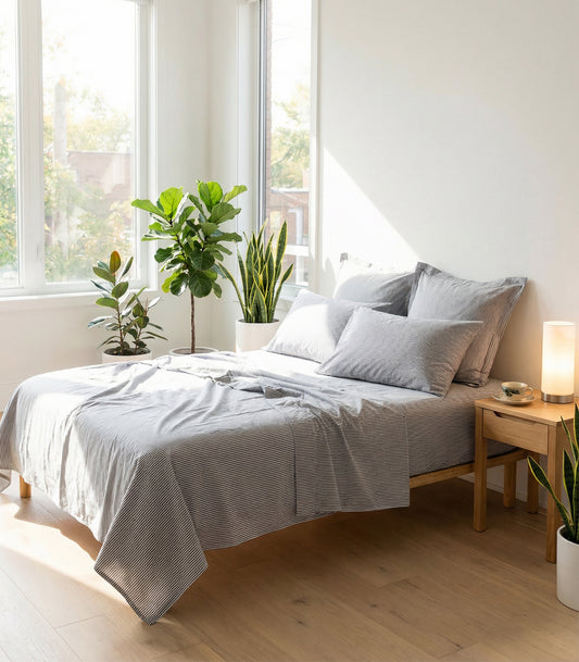 Percale Sheet Set - Limited Edition - Oxford Stripe