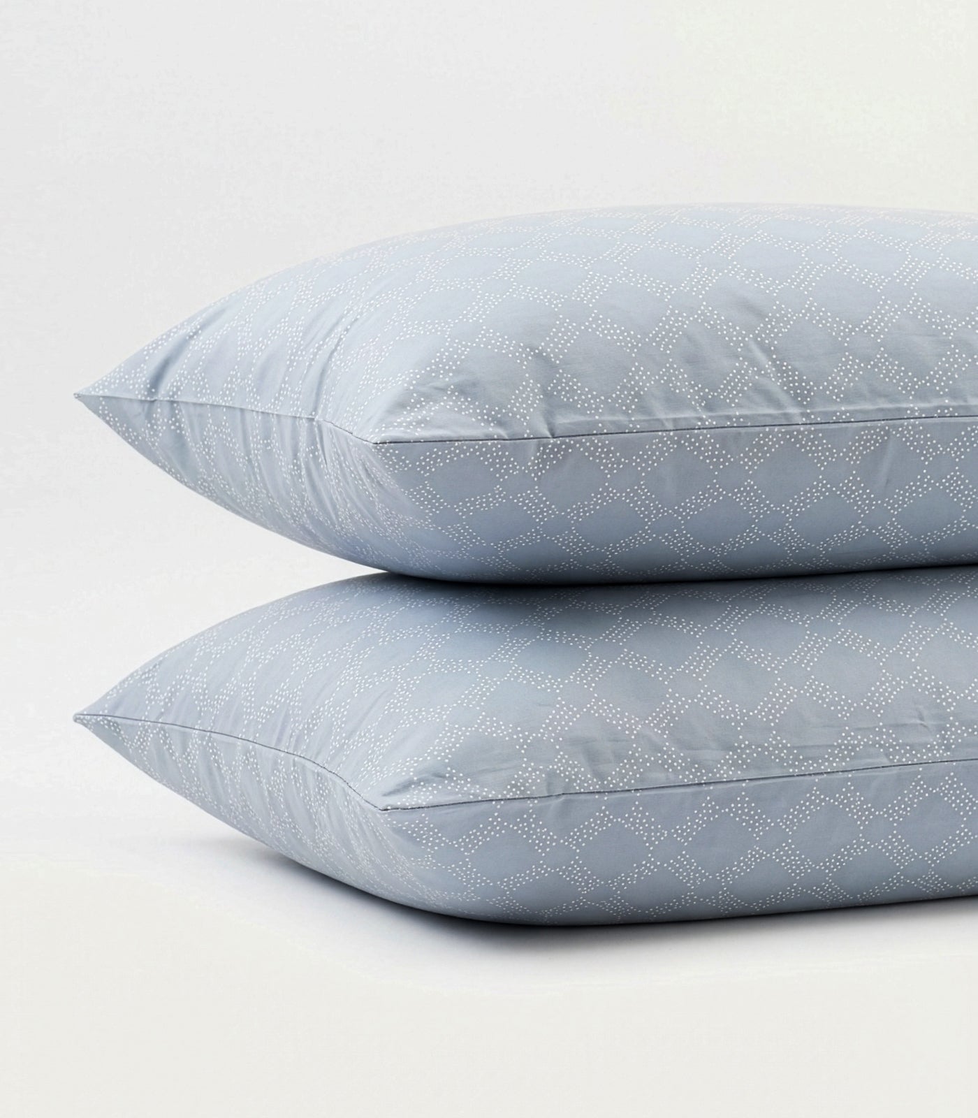 Percale Pillow Cases (Pair) - Limited Edition - Large Dot Blue