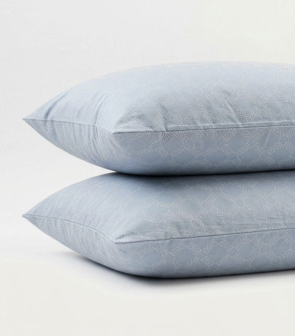 Percale Pillow Cases (Pair) - Limited Edition - Large Dot Blue