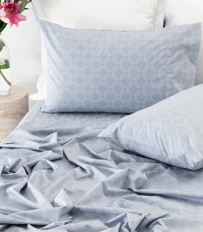 Percale Sheet Set - Limited Edition - Large Dot Blue