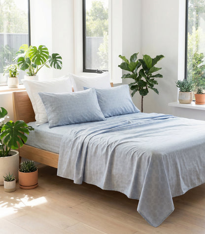 Percale Sheet Set - Limited Edition - Large Dot Blue