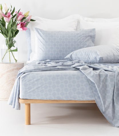 Percale Sheet Set - Limited Edition - Large Dot Blue
