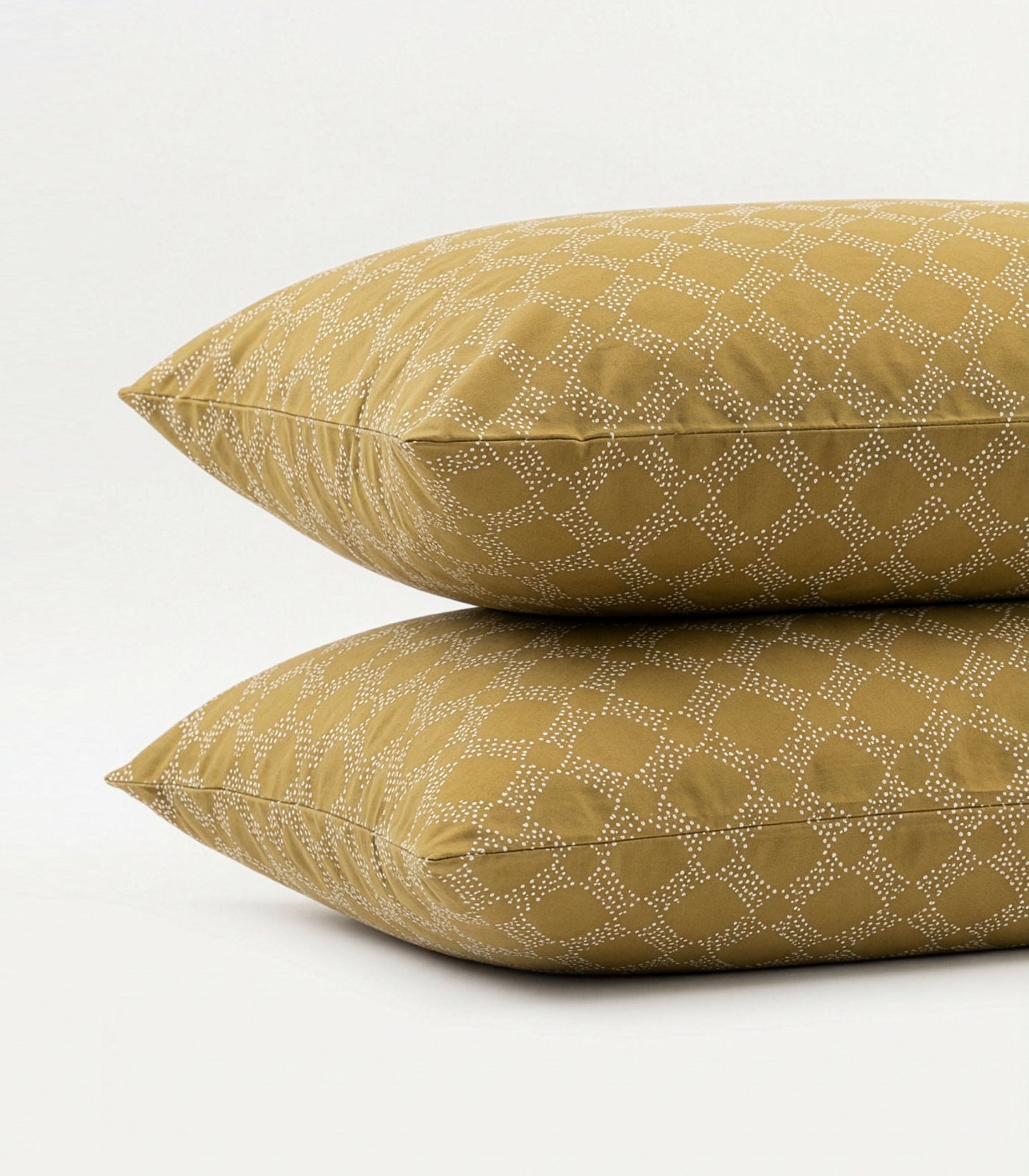 Percale Pillow Cases (Pair) - Limited Edition - Large Dot Pine