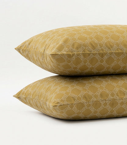 Percale Pillow Cases (Pair) - Limited Edition - Large Dot Pine