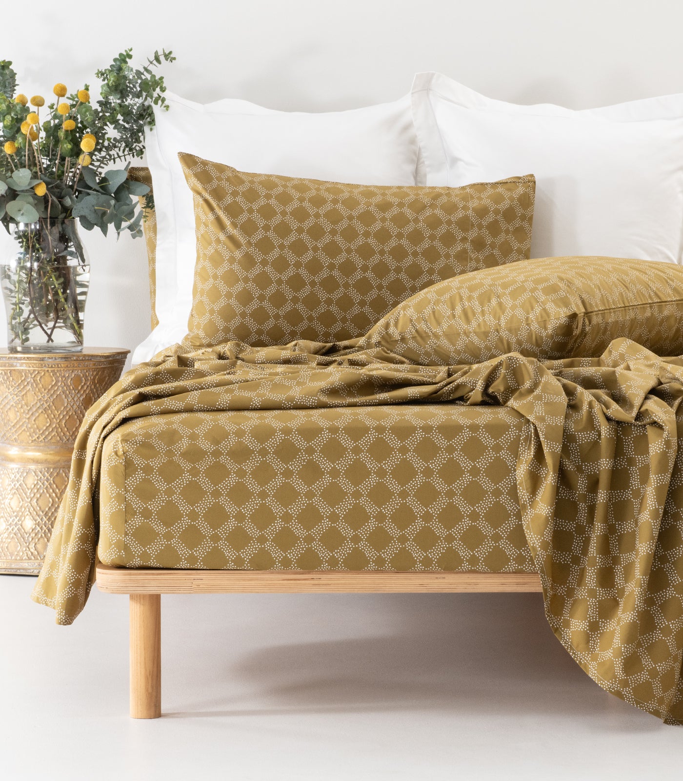 Percale Sheet Set - Limited Edition - Large Dot Pine