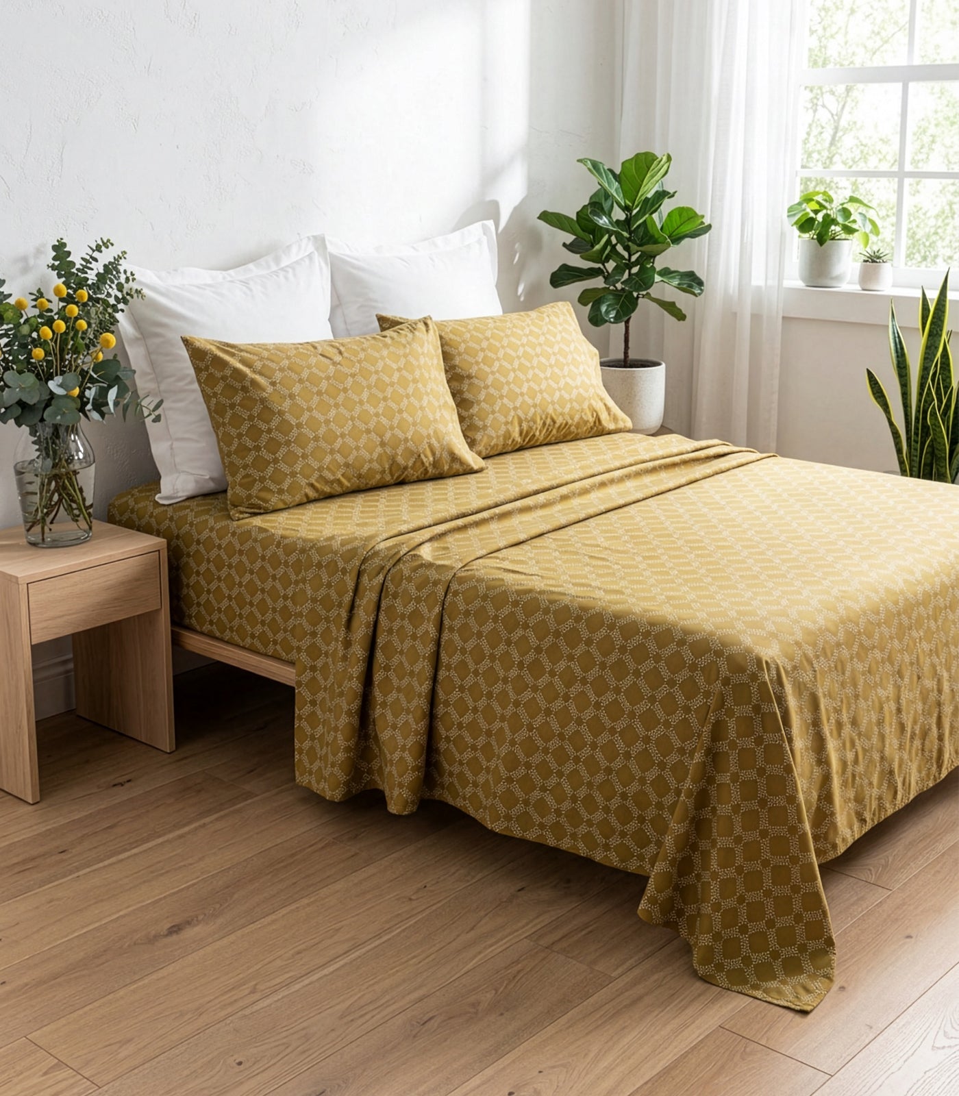 Percale Sheet Set - Limited Edition - Large Dot Pine